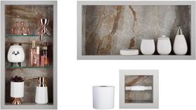 Nicho Em Porcelanato Para Banheiro - kit com 3 peças (Pietra)