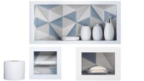 Nicho Em Porcelanato Para Banheiro kit com 3 peças (Prisma) Nicho Em Porcelanato Para Banheiro kit com 3 peças (Prisma)
