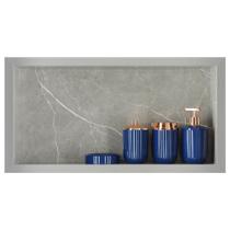 Nicho em Porcelanato Polido Para Banheiro - Cinza 60/08 Nicho em Porcelanato Polido Para Banheiro - Cinza 60/08