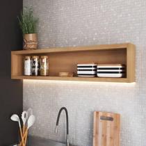 Nicho Engrossurado Decorativo para Cozinha 120cm Freijó - Isabelle Delmarco