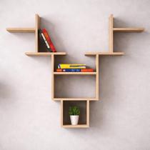Nicho Estante Decorativa MDF Cru 90cm Porta Livros Sala Nicho Estante Decorativa MDF Cru 90cm Porta Livros Sala