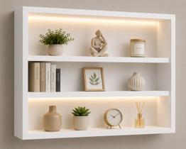 Nicho Expositor Multifuncional com LED 100 MDF Nicho Expositor Multifuncional com LED 100 MDF