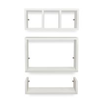 Nicho Farnese Prateleira Banheiro Sala Cozinha 3 Pçs Branco