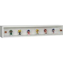 Nicho Funko Portas Correr Acrílico Branco 100x16x18 Puxador Montante Natural Nicho Funko Portas Correr Acrílico Branco 100x16x18 Puxador Montante Natural