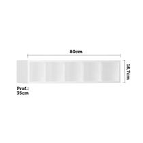 Nicho Garrafeiro Horizontal 80cm para 5 Garrafas Pérola Luciane Móveis