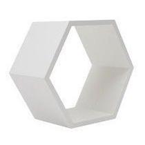 Nicho Hexagonal 4 Unidades Colmeia 35x30x10cm Mdf 15mm Branco