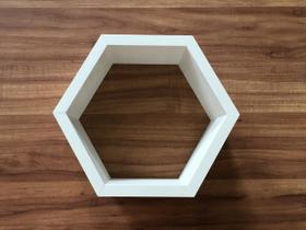 Nicho Hexagonal Colmeia Branco - B&D Arte e Decoração
