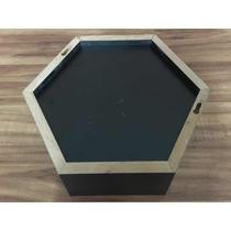 Nicho Hexagonal Colmeia Com Fundo Preto 6 Pç - B&D Arte e Decoração