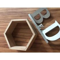 Nicho Hexagonal Cru Para Pintura 1 Unidade Mdf 15mm
