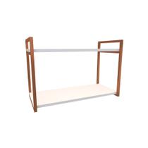 Nicho Industrial 2 Prateleiras Maldivas Ferro Cobre Tampo Branco 80cm Nicho Industrial 2 Prateleiras Maldivas Ferro Cobre Tampo Branco 80cm