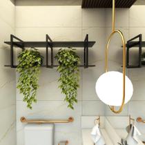 Nicho Industrial banheiro toalhas prateleira industrial pratileira prateleira de ferro e madeira