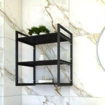 Nicho Industrial banheiro toalhas prateleira industrial pratileira prateleira de ferro e madeira