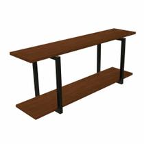 Nicho Industrial Brasforma 2 Prateleiras Com Suporte Avelã 90x20cm