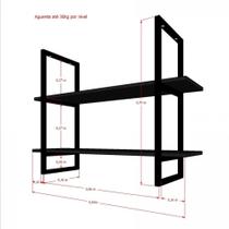 Nicho Industrial Suspenso Cozinha Prateleira Suspensa Nichos Suporte MDF