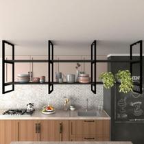 Nicho Industrial Suspenso Teto Cozinha prateleira industrial suspensa nicho industrial nichos para cozinha prateleira