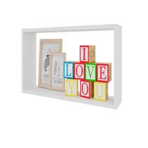 Nicho Infantil Organizador Multiuso Grande Retangular Branco MDP Brinquedos Decoração Nicho Infantil Organizador Multiuso Grande Retangular Branco MDP Brinquedos Decoração