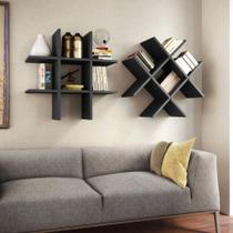 Nicho Jogo da Velha 60x60x15cm Preto