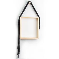 Nicho Macramê Preto 30 X 35 Cm Retangular