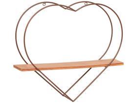 Nicho Marrom de Coração 42x38cm 1 Prateleira - Shangai 23-850 Nicho Marrom de Coração 42x38cm 1 Prateleira - Shangai 23-850