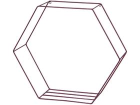 Nicho Marrom Hexagonal 50x47cm 1 Prateleira