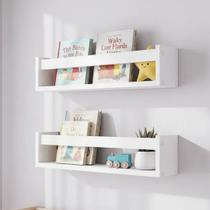 Nicho Mdf de Parede Para Livros Infantis Prateleira Para Organizar Brinquedos Quarto de Bebê 2un55cm