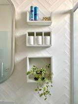 Nicho Mdf Para Banheiro Multiuso Já Vai Montado Só Instalar 3 PÇS 30 CM acompanha kit instalação Nicho Mdf Para Banheiro Multiuso Já Vai Montado Só Instalar 3 PÇS 30 CM acompanha kit instalação