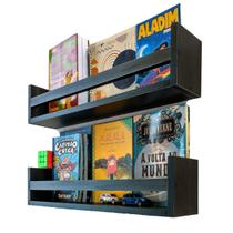 Nicho Mdf Preto Livro Infantil Prateleira Porta Pelúcia Nicho Mdf Preto Livro Infantil Prateleira Porta Pelúcia