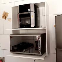Nicho Mdf Suporte De Parede Para Microondas E Forno Mdf Madeira Novo
