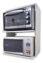 Nicho Micro-ondas e Forno Branco Decoração para Cozinha Nicho Micro-ondas e Forno Branco Decoração para Cozinha