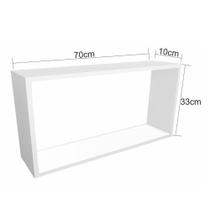 Nicho Módulo Em Mdf Branco Retangular 70x33x10 Decoração