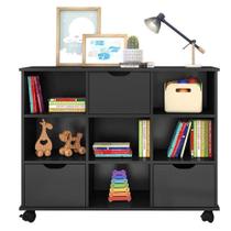 Nicho Organizador 3 Gavetas Preto - Qmovi Nicho Organizador 3 Gavetas Preto - Qmovi