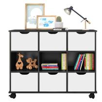 Nicho Organizador 6 Gavetas Preto Branco - Qmovi Nicho Organizador 6 Gavetas Preto Branco - Qmovi