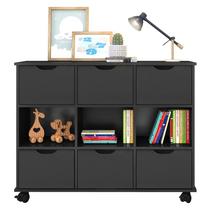 Nicho Organizador 6 Gavetas Preto - Qmovi Nicho Organizador 6 Gavetas Preto - Qmovi