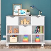 Nicho Organizador com 3 Gavetas Qmovi Branco