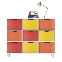 Nicho Organizador com 9 gavetas color e rodízios - Qmovi Nicho Organizador com 9 gavetas color e rodízios - Qmovi