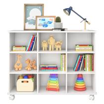 Nicho Organizador com Rodízios Branco - Qmovi Nicho Organizador com Rodízios Branco - Qmovi