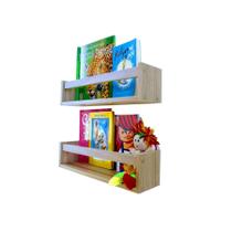 Nicho Organizador De Brinquedos Prateleira para Livros Mdf 2un 55 cm Nicho Organizador De Brinquedos Prateleira para Livros Mdf 2un 55 cm