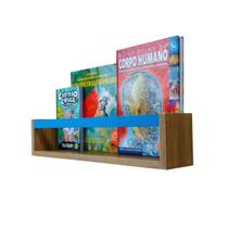 Nicho Organizador De Livros Brinquedos Quarto Infantil Prateleira Livreiro Mdf Madeira 55cm