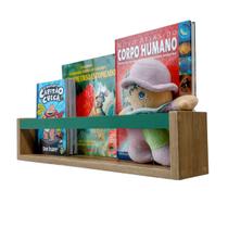 Nicho Organizador De Livros Brinquedos Quarto Infantil Prateleira Livreiro Mdf Madeira 55cm