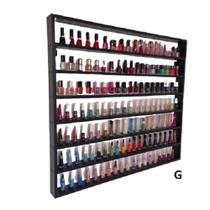 Nicho Organizador Expositor 460 Esmaltes 7 Prateleiras Mdf Preto