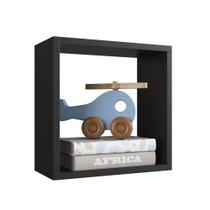 Nicho Organizador Infantil para Brinquedos Multiuso NI3030 30x30cm Preto - Art In Móveis Nicho Organizador Infantil para Brinquedos Multiuso NI3030 30x30cm Preto - Art In Móveis