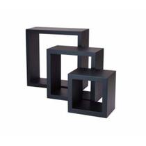 Nicho Organizador kit 3 peças Preto 100% MDF Decoração Nicho Organizador kit 3 peças Preto 100% MDF Decoração