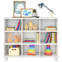 Nicho Organizador Multifuncional com Rodízios Toys Branco - Mpozenato Nicho Organizador Multifuncional com Rodízios Toys Branco - Mpozenato