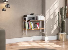 Nicho Organizador Multiuso Desk 2 Prateleiras Canela/Branco Nicho Organizador Multiuso Desk 2 Prateleiras Canela/Branco