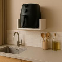 Nicho Organizador para Air Fryer Prateleira Suspensa de MDF Branco Nicho Organizador para Air Fryer Prateleira Suspensa de MDF Branco