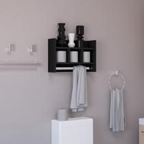 Nicho Organizador Porta Toalha em MDF para Banheiro e Lavabo.