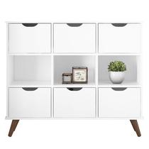 Nicho Organizador Retrô 6 Gavetas Branco - Qmovi Nicho Organizador Retrô 6 Gavetas Branco - Qmovi
