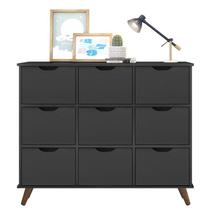 Nicho Organizador Retrô 9 Gavetas Preto - Qmovi Nicho Organizador Retrô 9 Gavetas Preto - Qmovi