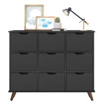Nicho Organizador Retrô 9 Gavetas Preto - Qmovi Nicho Organizador Retrô 9 Gavetas Preto - Qmovi
