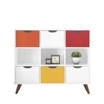 Nicho Organizador Retro Branco com 6 Gavetas Branco/Colorida Nicho Organizador Retro Branco com 6 Gavetas Branco/Colorida